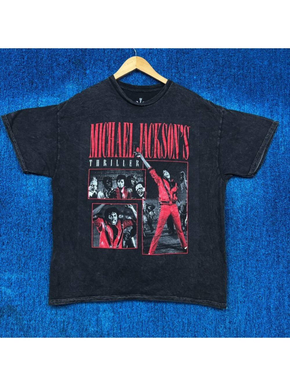 Michael Jackson Thriller Popstar Mineral Wash T-Shirt Size Large